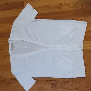 LOFT Short-sleeved, V-neck, 2-Pocket Cardigan